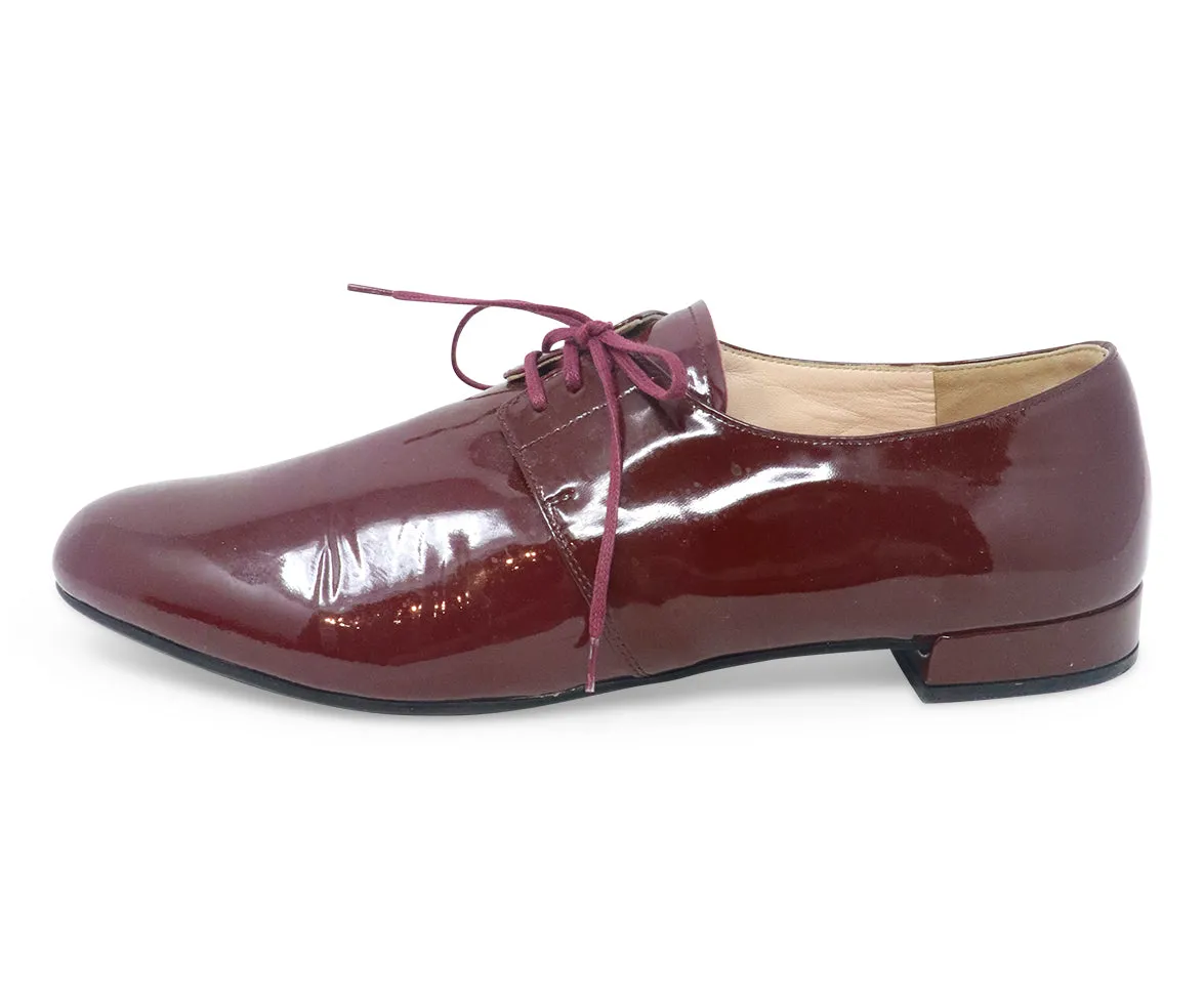 Prada Burgundy Patent Leather Flats sz 10.5
