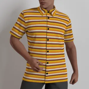 Retro Shirt Men, Retro Top Men, 70s Top Men, 70s style shirt, Orange Stripe Shirt, Stripe Shirt Men, 70s inspired shirt, Hippie Shirt Men