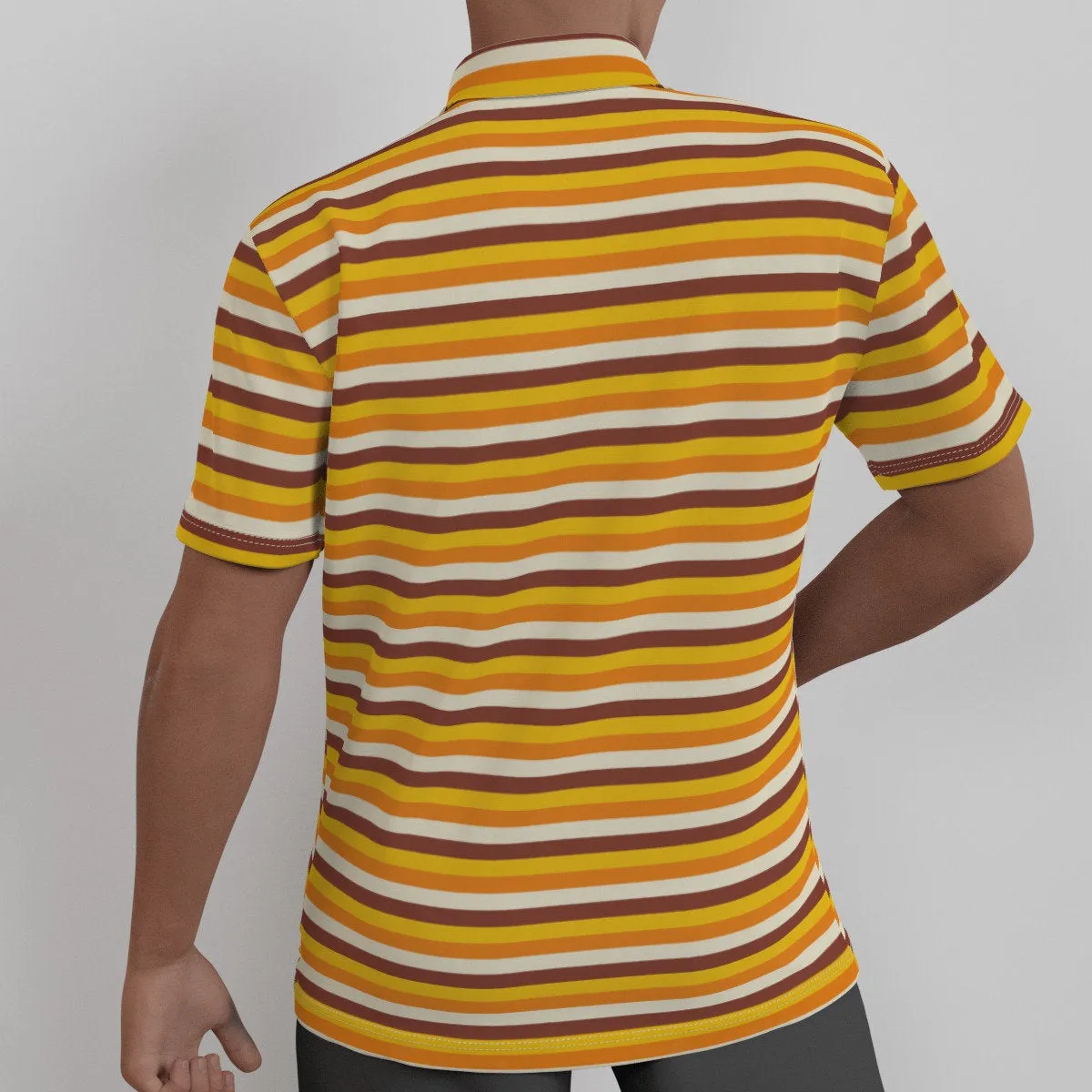 Retro Shirt Men, Retro Top Men, 70s Top Men, 70s style shirt, Orange Stripe Shirt, Stripe Shirt Men, 70s inspired shirt, Hippie Shirt Men