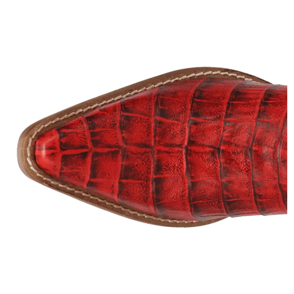 Ricki Croc Animal Print Snip Toe Zippered Cowboy Booties