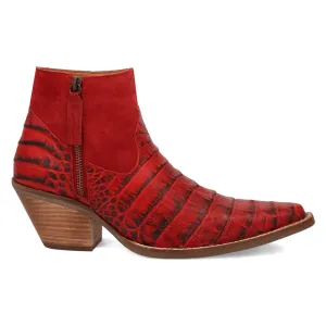 Ricki Croc Animal Print Snip Toe Zippered Cowboy Booties