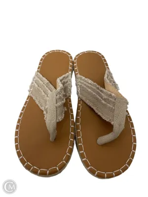 Sandals Flip Flops By Clothes Mentor In Tan, Size: 9.5