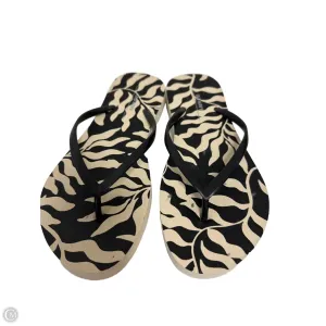 Sandals Flip Flops By Old Navy In Black & Cream, Size: 7