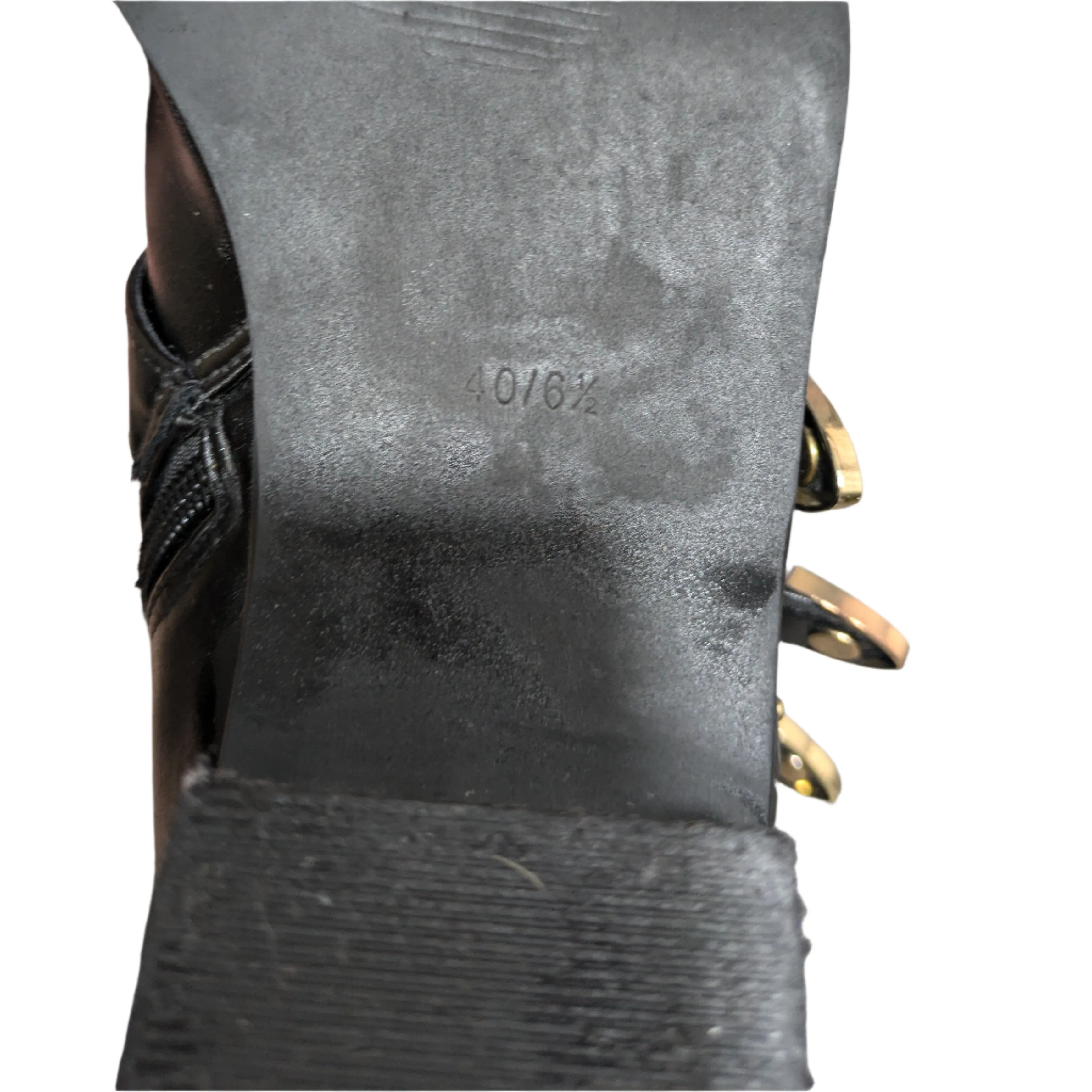 Savida Black PU Studded Pattern Biker Boots Size UK 6.5 / EU 40 / US 8.5