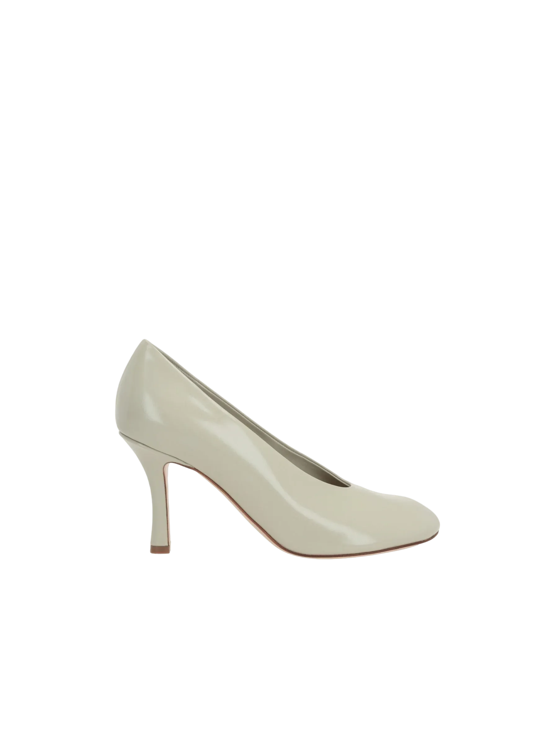 Shiny Leather Slingback Pumps
