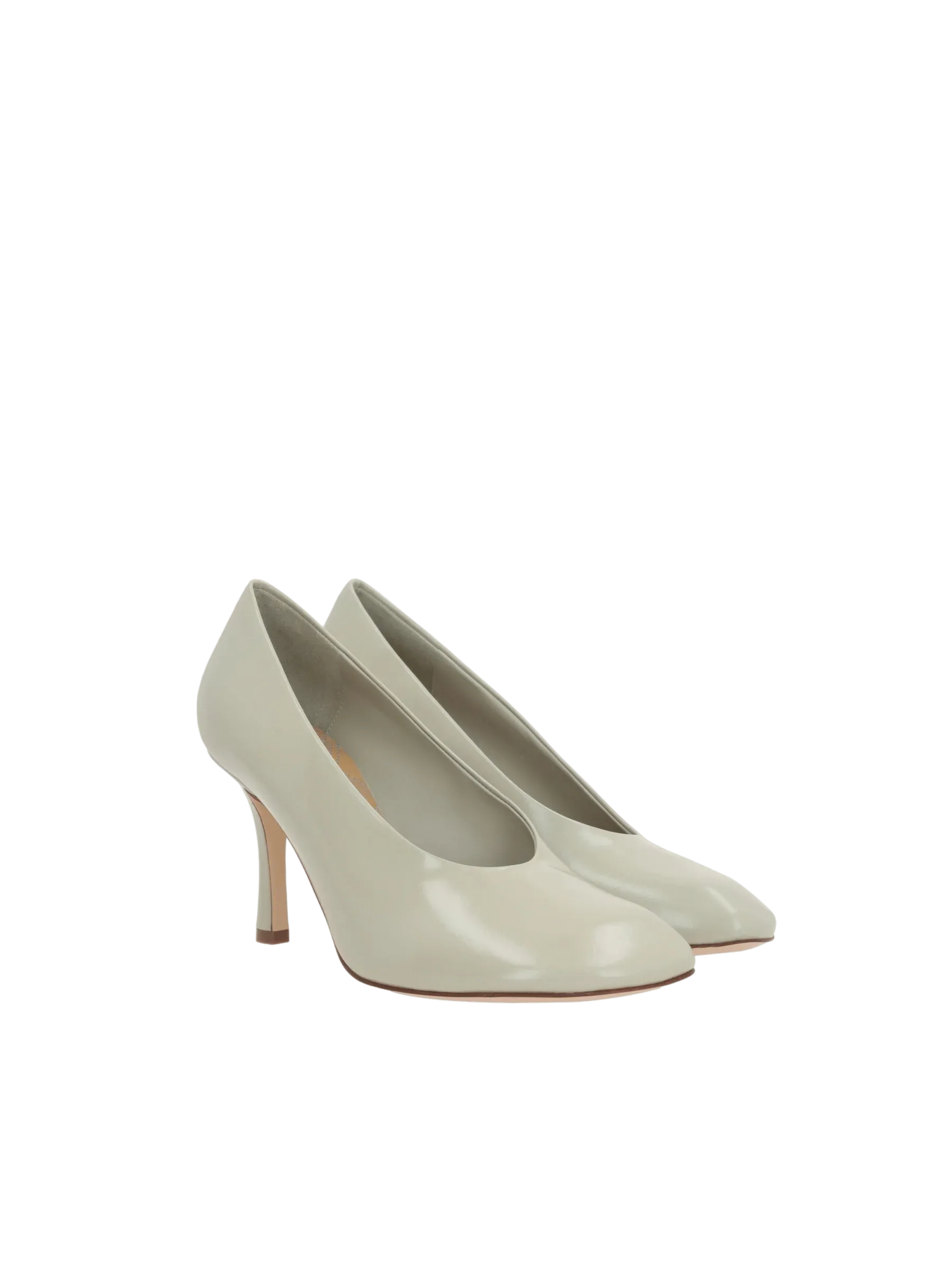 Shiny Leather Slingback Pumps