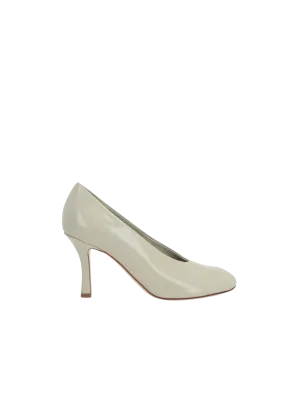 Shiny Leather Slingback Pumps