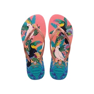 Slim Tropical Flip Flops
