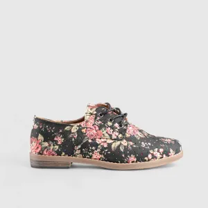 Soft Style Tywin Oxfords Charcoal Floral 01456