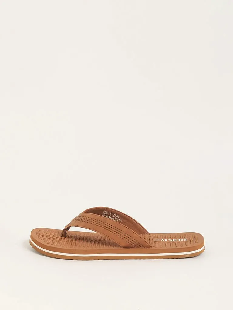 SOLEPLAY Tan Textured Footbed Flip-Flop
