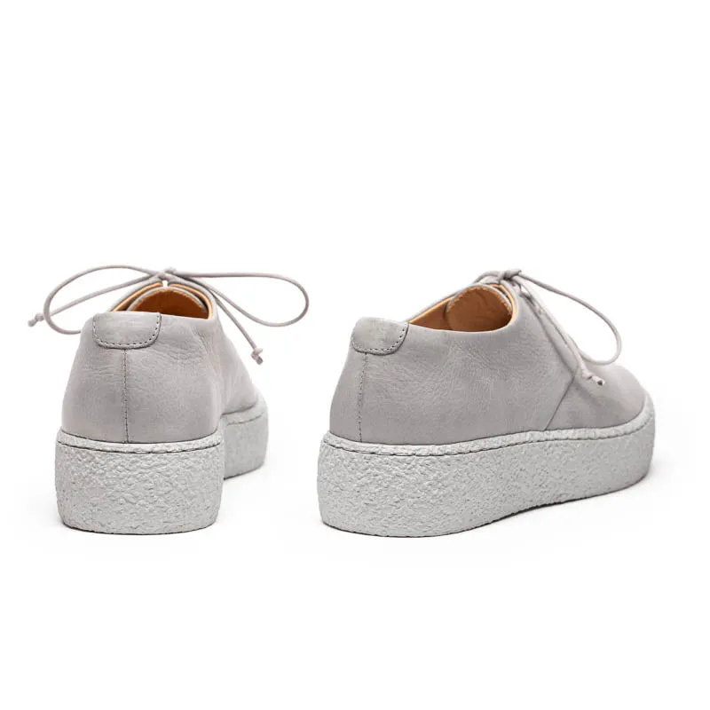 SS24 GEEK PLATFORM Stone | Leather Sneakers