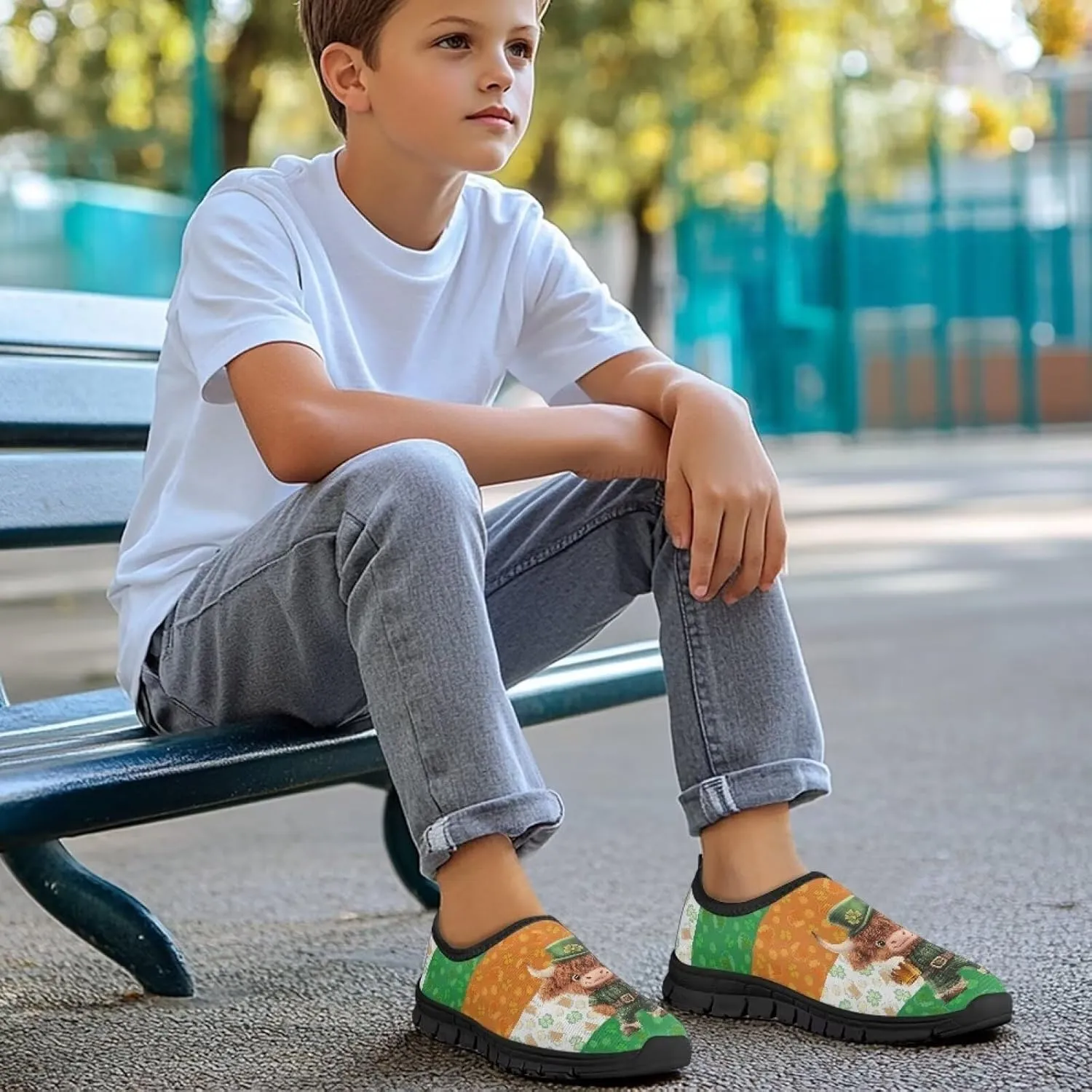 St. Patrick's Day Shoes Boys Slip On Tennis Shoes Kids Running Shoes