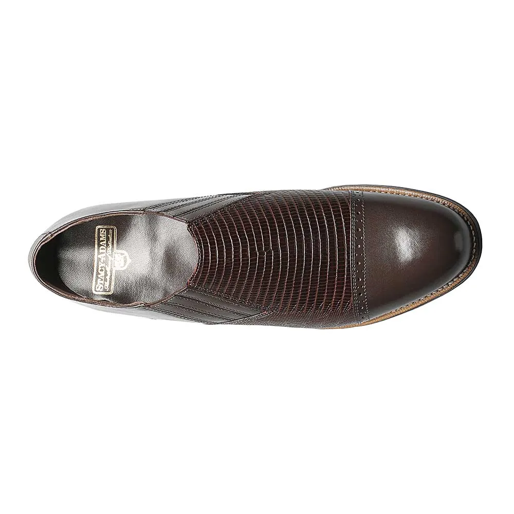 Stacy Adams Madison Brown Kid & Lizard Print Slip-On