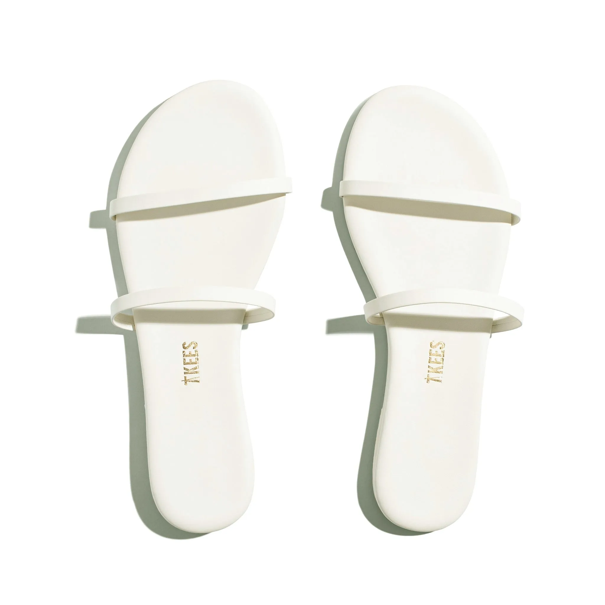 Tkees Gemma flip-flops from brazilian leather in Cream