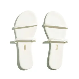Tkees Gemma flip-flops from brazilian leather in Cream