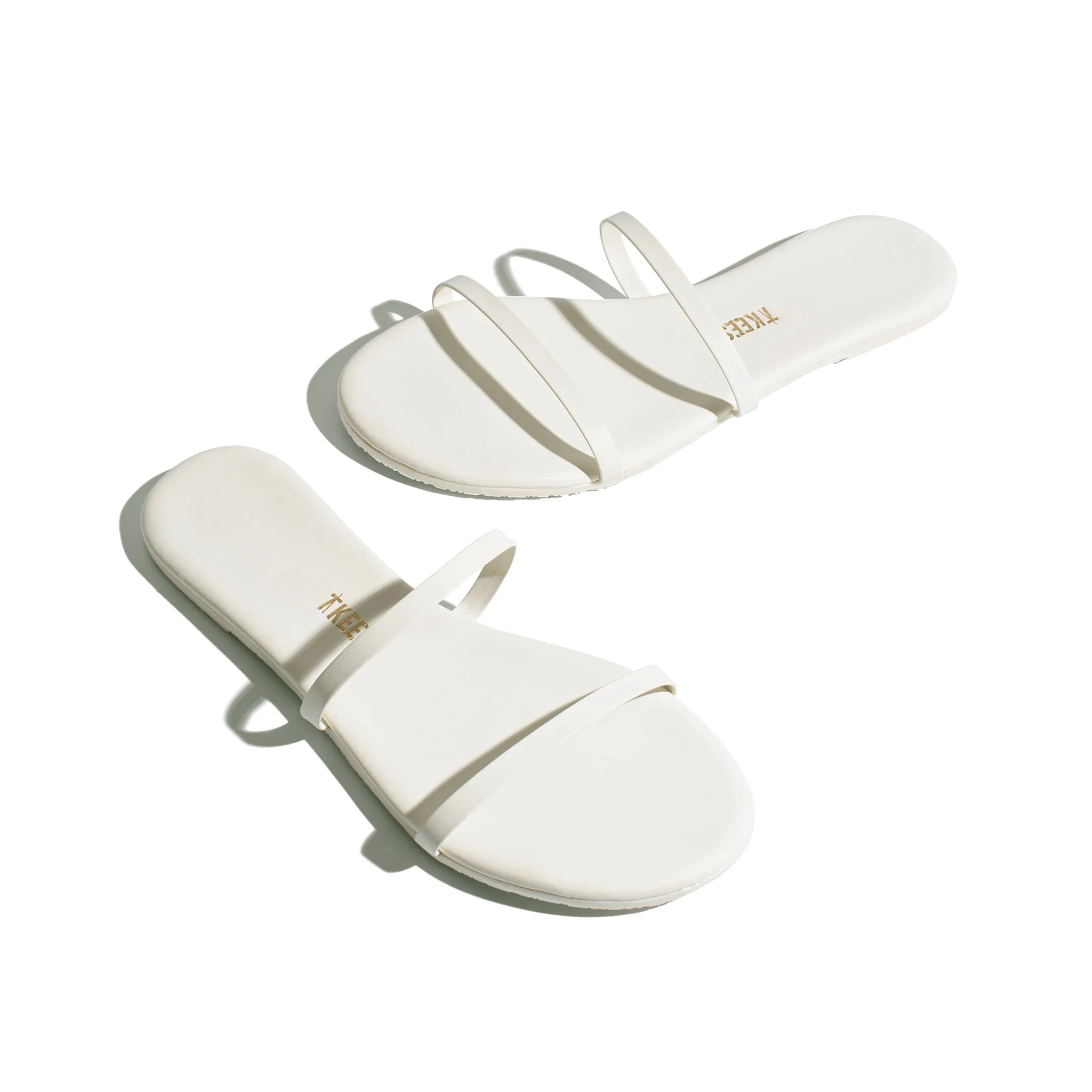 Tkees Gemma flip-flops from brazilian leather in Cream
