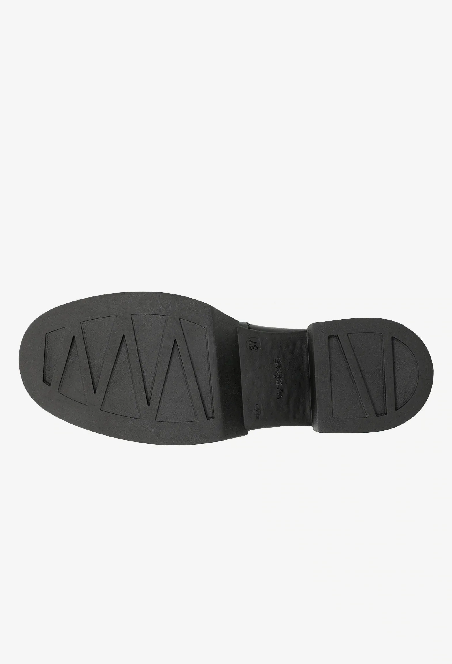 Wojas Urban-style Black Leather Loafers with Decorative Chain | 46113-51