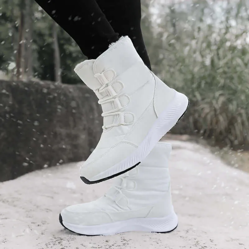 Women's Plush-Lined Combat Boots: Cozy & Stylish